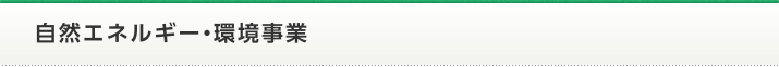 自然エネルギー・環境事業